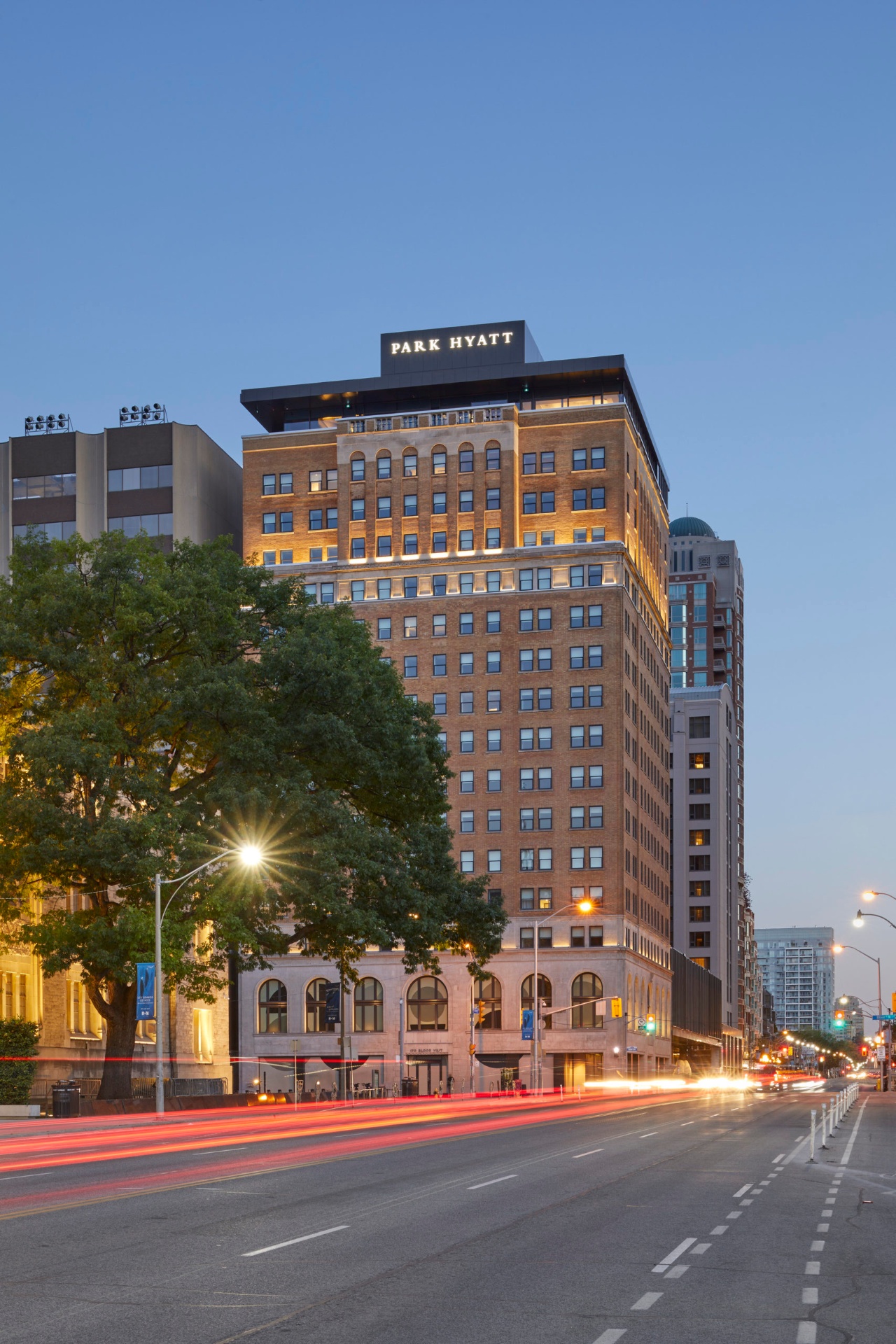 Park Hyatt Toronto — exterior at dusk